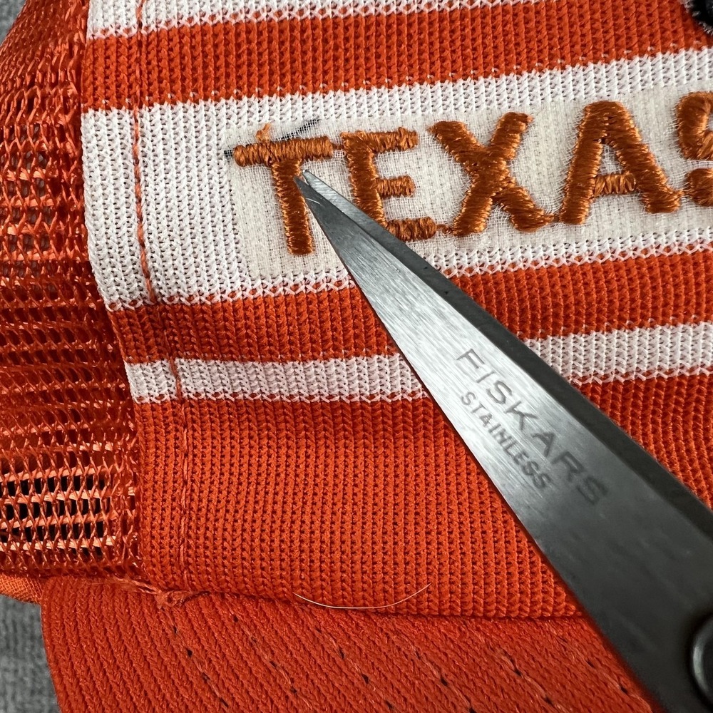 Vintage Texas Longhorns Hat Cap Mens One Size Orange NCAA Football Mesh Trucker - Picture 8 of 12